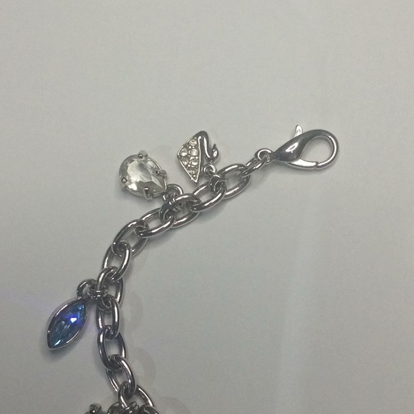 Swarovski Rhodium Crystal Charm Bracelet - 6 1/4 “ - Picture 2 of 4